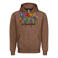 Chestnut neurodiversity is beautiful Zipper Hoodie - Artiststas