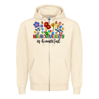 Sandshell neurodiversity is beautiful Zipper Hoodie - Artiststas