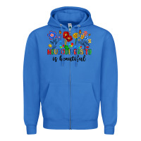 True Royal neurodiversity is beautiful Zipper Hoodie - Artiststas