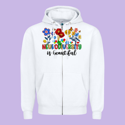 Neurodiversity Is Beautiful Zipper Hoodie Designed By Artiststas