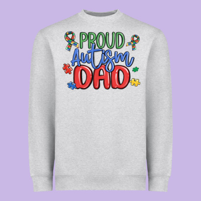 Proud Autism Dad Heavyweight Sweatshirt Designed By Maliassmallbusiness