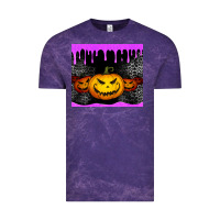 Cloud Purple halloween jack o'lantern dripping glitter tumbler Vintage Tee - Jasminsmagicworld