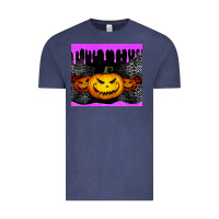 Vintage Denim halloween jack o'lantern dripping glitter tumbler Vintage Tee - Jasminsmagicworld