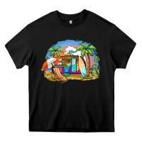 Black camp life beach Heavy Core Tee - BarkalooDesign