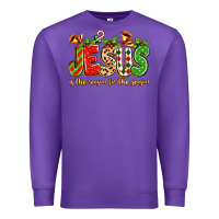 Purple jesus is the reason for the season Premium Sweatshirt - texasbilliewilder