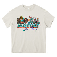 Cream medical asistant Heavy Core Tee - CowhideDigitalArt
