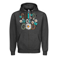 Charcoal Heather child of god Zipper Hoodie - Artiststas
