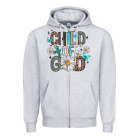 Heather Grey child of god Zipper Hoodie - Artiststas