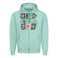 Seafoam child of god Zipper Hoodie - Artiststas