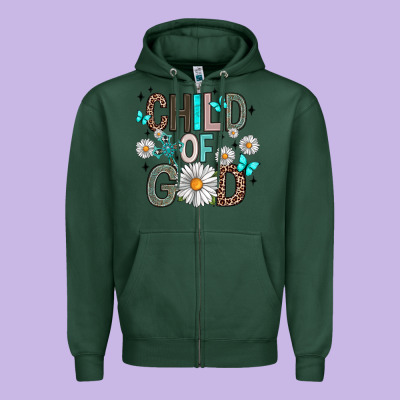 Child Of God Zipper Hoodie Designed By Artiststas