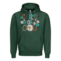 Sports Green child of god Zipper Hoodie - Artiststas