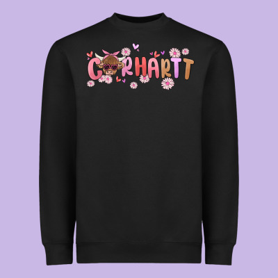 Carhartt Cow Valentines Day Heavyweight Sweatshirt Designed By Maliassmallbusiness