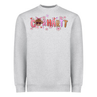 Heather Grey carhartt cow valentines day Heavyweight Sweatshirt - MaliasSmallBusiness