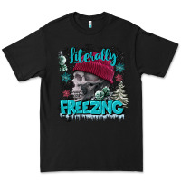 Black literally freezing skull Premium Tee - FaDigitalArtStudio