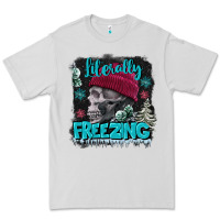 Dove Grey literally freezing skull Premium Tee - FaDigitalArtStudio