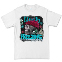 White literally freezing skull Premium Tee - FaDigitalArtStudio