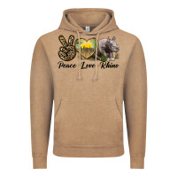 Vintage Coffee peace love rhino Vintage Hoodie - LillyAllenDesigns