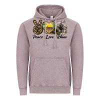 Vintage Zinc peace love rhino Vintage Hoodie - LillyAllenDesigns