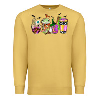 Antique Gold Halloween coffee cups Premium Sweatshirt - NancyCooperArtShop