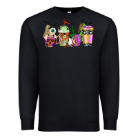 Black Halloween coffee cups Premium Sweatshirt - NancyCooperArtShop