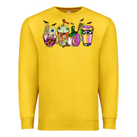 Lemon Halloween coffee cups Premium Sweatshirt - NancyCooperArtShop