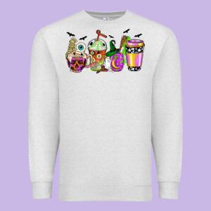 Halloween Coffee Cups Premium Sweatshirt Designed By Nancycooperartshop