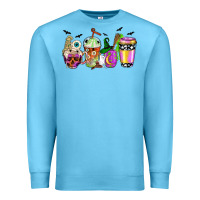 Ocean Blue Halloween coffee cups Premium Sweatshirt - NancyCooperArtShop