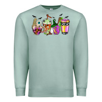 Seafoam Halloween coffee cups Premium Sweatshirt - NancyCooperArtShop