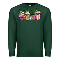 Sports Green Halloween coffee cups Premium Sweatshirt - NancyCooperArtShop