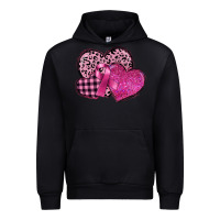 Black breast cancer hearts Urban Hoodie - FaDigitalArtStudio