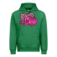 Emerald breast cancer hearts Urban Hoodie - FaDigitalArtStudio