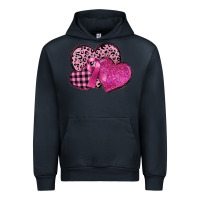 Navy breast cancer hearts Urban Hoodie - FaDigitalArtStudio
