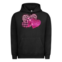 Pigment Black breast cancer hearts Urban Hoodie - FaDigitalArtStudio