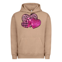 Pigment Burro breast cancer hearts Urban Hoodie - FaDigitalArtStudio