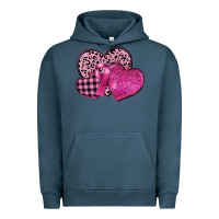 Pigment Midnight Navy breast cancer hearts Urban Hoodie - FaDigitalArtStudio