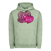 Pigment Oil Green breast cancer hearts Urban Hoodie - FaDigitalArtStudio