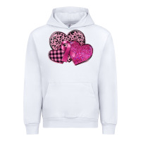 White breast cancer hearts Urban Hoodie - FaDigitalArtStudio