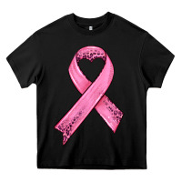 Black pink ribbon Heavy Core Tee - HRA Design Shop