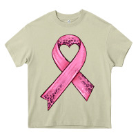 Mossy pink ribbon Heavy Core Tee - HRA Design Shop
