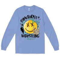 Colony Blue somebody's feral wrestling mom Long Sleeve Tee - MaliasSmallBusiness