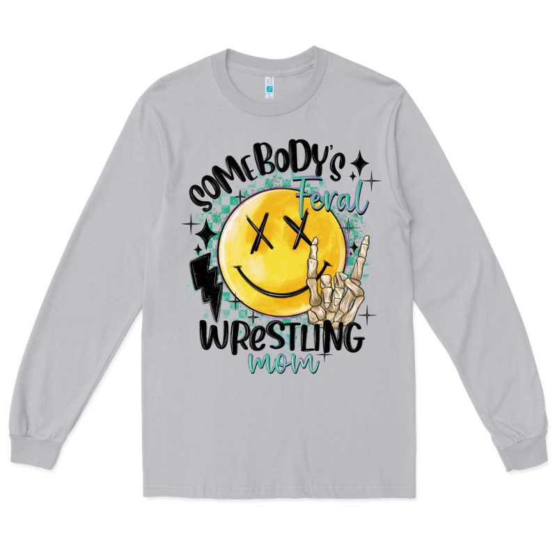 Somebody's Feral Wrestling Mom Long Sleeve Tee by MaliasSmallBusiness | Teevron