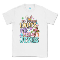 White no bunny loves me like jesus Classic Tee - MaliasSmallBusiness