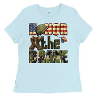 Baby Blue Honor the brave 4th of july Ladies Tee - CowGirlArtShop