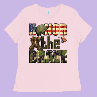 Honor The Brave 4th Of July Ladies Tee Designed By Cowgirlartshop