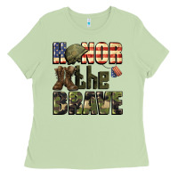 Matcha Honor the brave 4th of july Ladies Tee - CowGirlArtShop