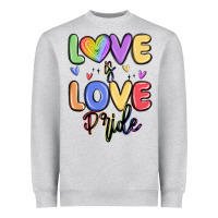 Heather Grey love is love pride Heavyweight Sweatshirt - MaliasSmallBusiness