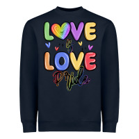 Navy love is love pride Heavyweight Sweatshirt - MaliasSmallBusiness