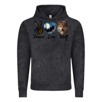 Vintage Black peace love wolf head Vintage Hoodie - LillyAllenDesigns