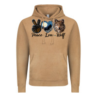 Vintage Camel peace love wolf head Vintage Hoodie - LillyAllenDesigns