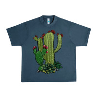 Midnight Navy cactus Urban Heavy Tee - Jasminsmagicworld